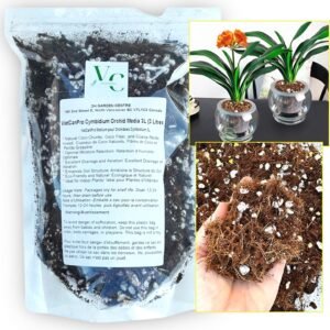 Cymbidium Orchid Media 3L - Natural Coco Chunks, Coco Fiber, and Coarse Perlite for Optimal Drainage, Aeration, Moisture Retention, Eco-Friendly Orchid Potting Mix, aroid Soil, Hoya Soil